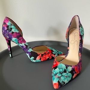 Jessica Simpson Prizma Tropical Pointed Toe Stilleto w/ box - Size 9.5